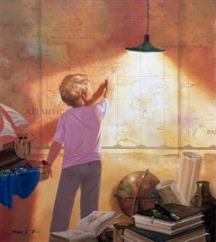 First Discovery, Large Hand signed Giclee on Canvas, 40 x 35.75 in. Stretched