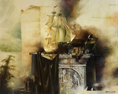 „Reise nach Italien“, handsigniertes Giclée auf Leinwand, Auflage: 99, 20 x 25 Zoll