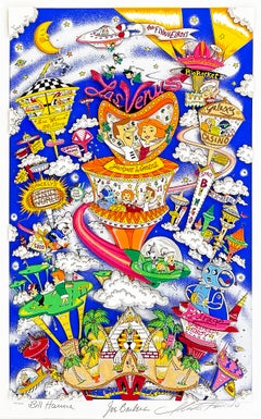 Jetsons Take Las Venus, 3D Mixed Media, Signed by Fazzino, Hanna and Barbera