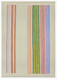 «Royal Curtain», serigrafía firmada a mano, abstracta, 37 x 28 pulgadas. Enmarcado, 1980