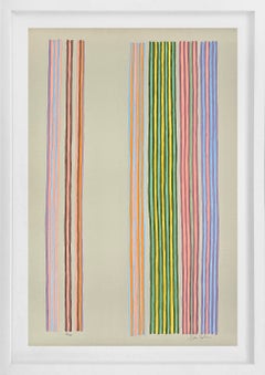 «Royal Curtain», serigrafía firmada a mano, abstracta, 37 x 28 pulgadas. Enmarcado, 1980