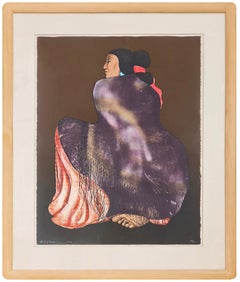 Janette, sérigraphie rare signée, tirage de 200 exemplaires, encadrée : 41 x 32,5 pouces, 1982