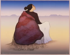 Catalina De Mora, grande lithographie signée, édition XIX/XX, encadrée sur mesure, 1989