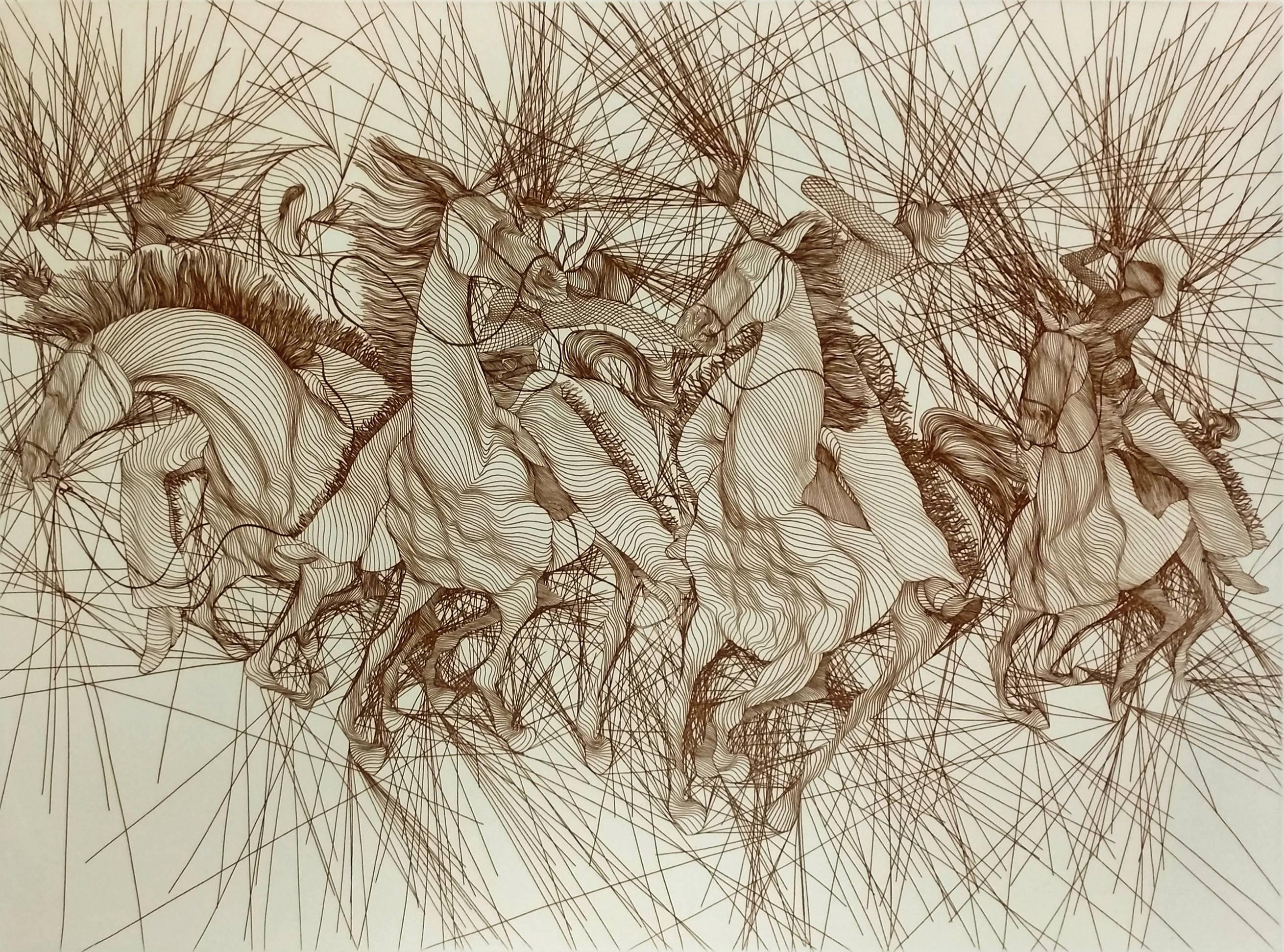 Guillaume Azoulay Figurative Print - EMBUSCADE