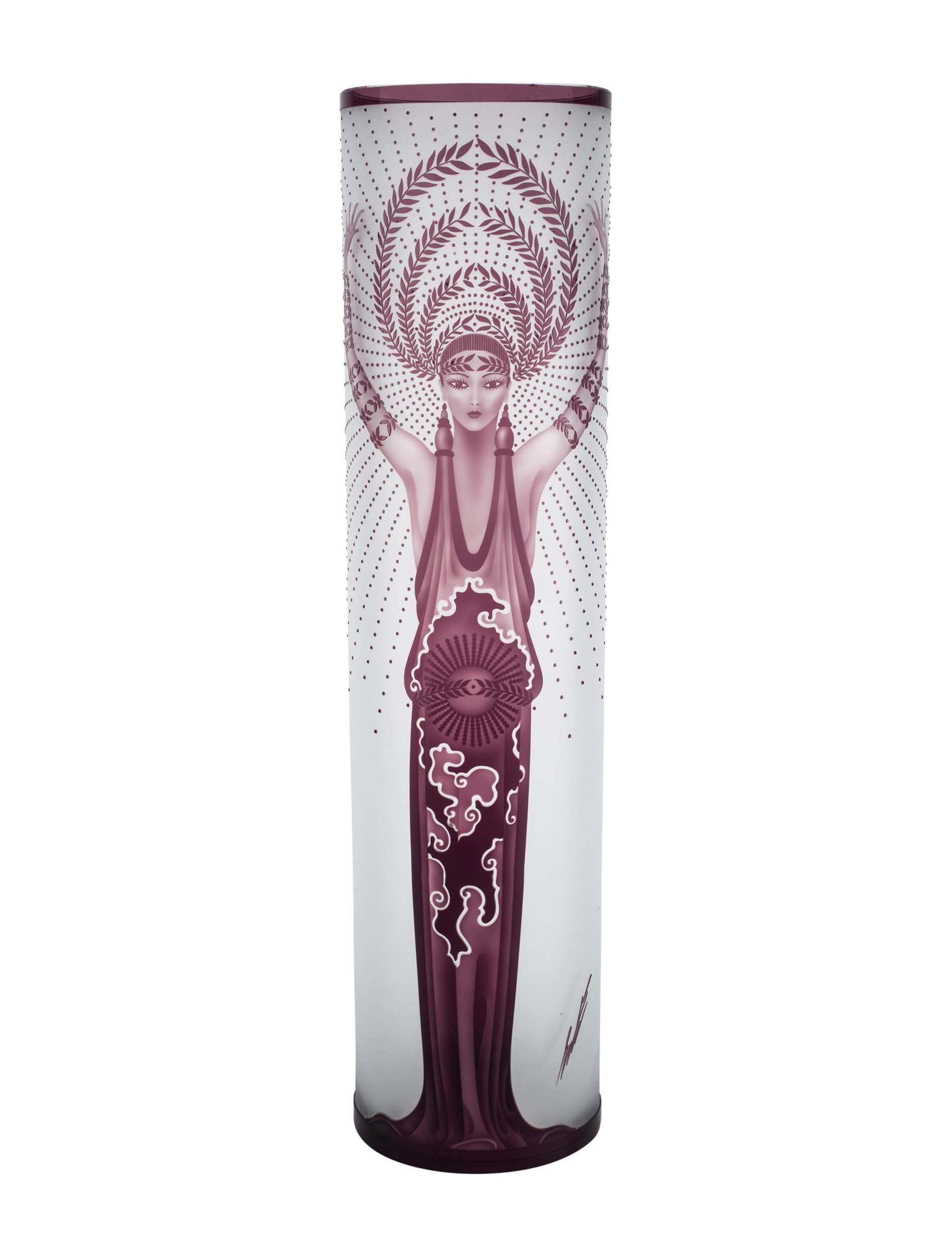 Erté Figurative Sculpture – DIANA (GLASS)