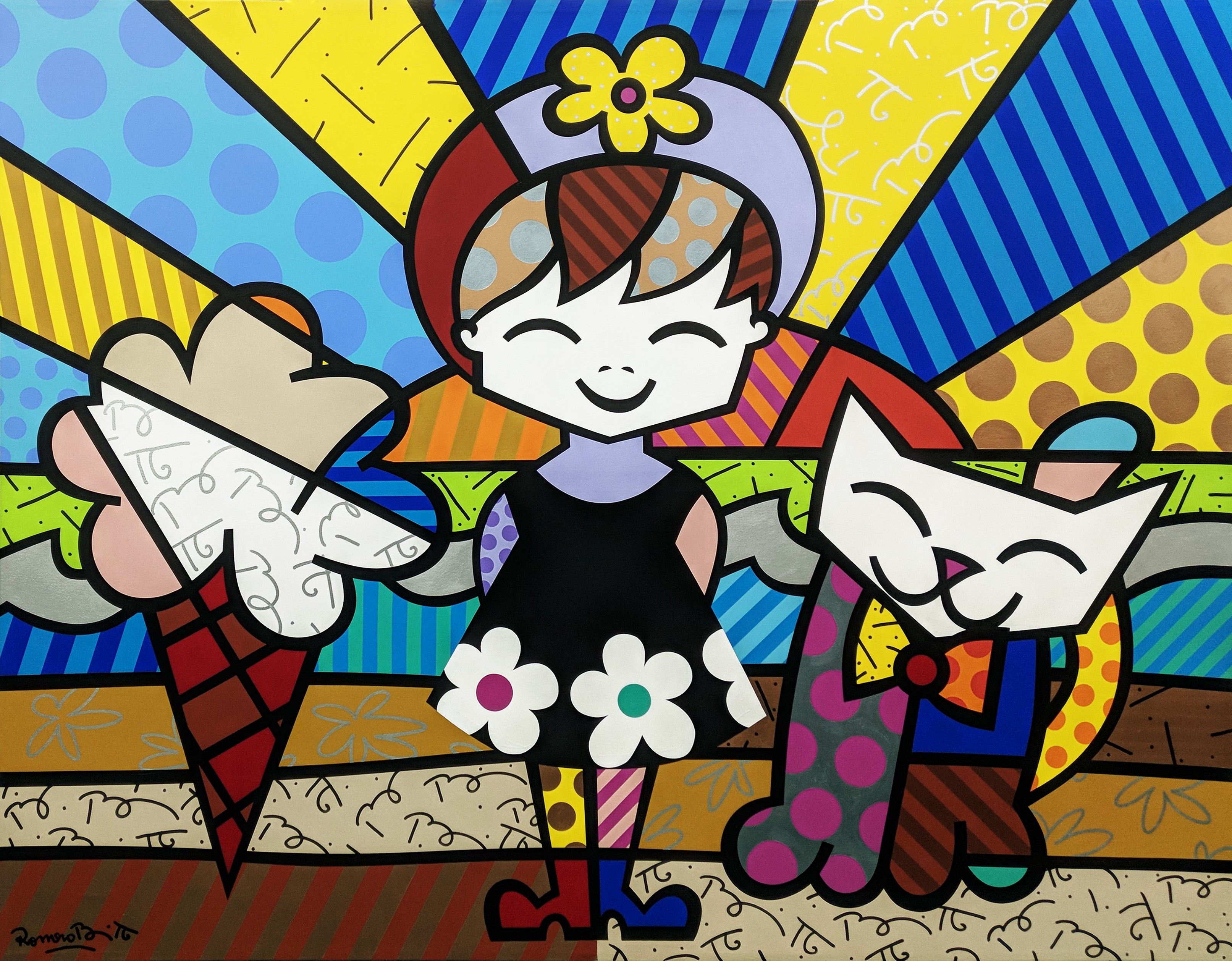 Romero Britto - WOMAN For Sale at 1stDibs