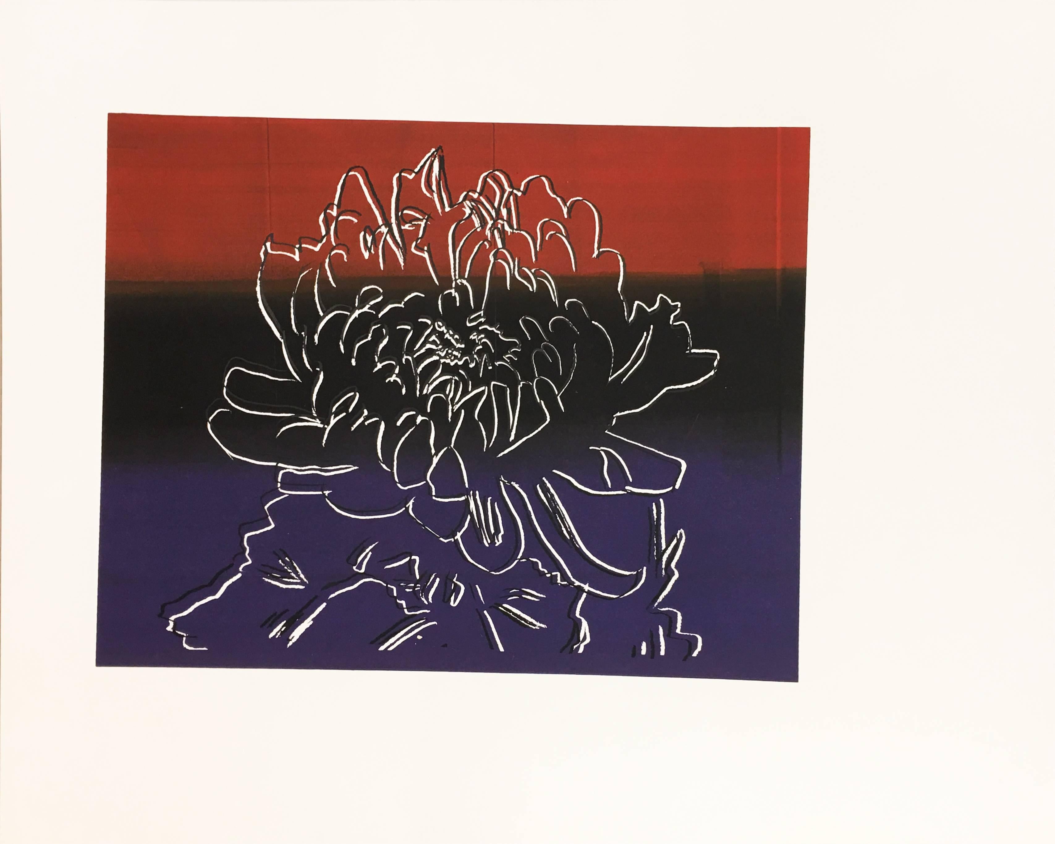 Andy Warhol Print - Kiku Flower