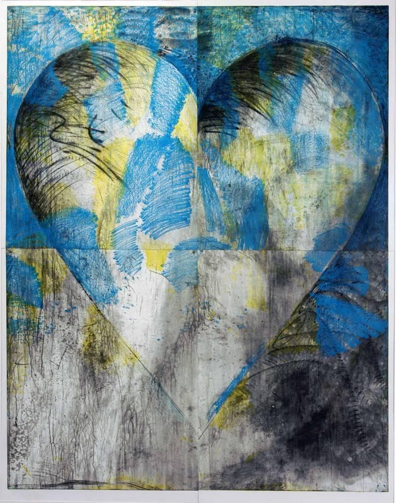 Jim Dine Print - Heart and the Wall
