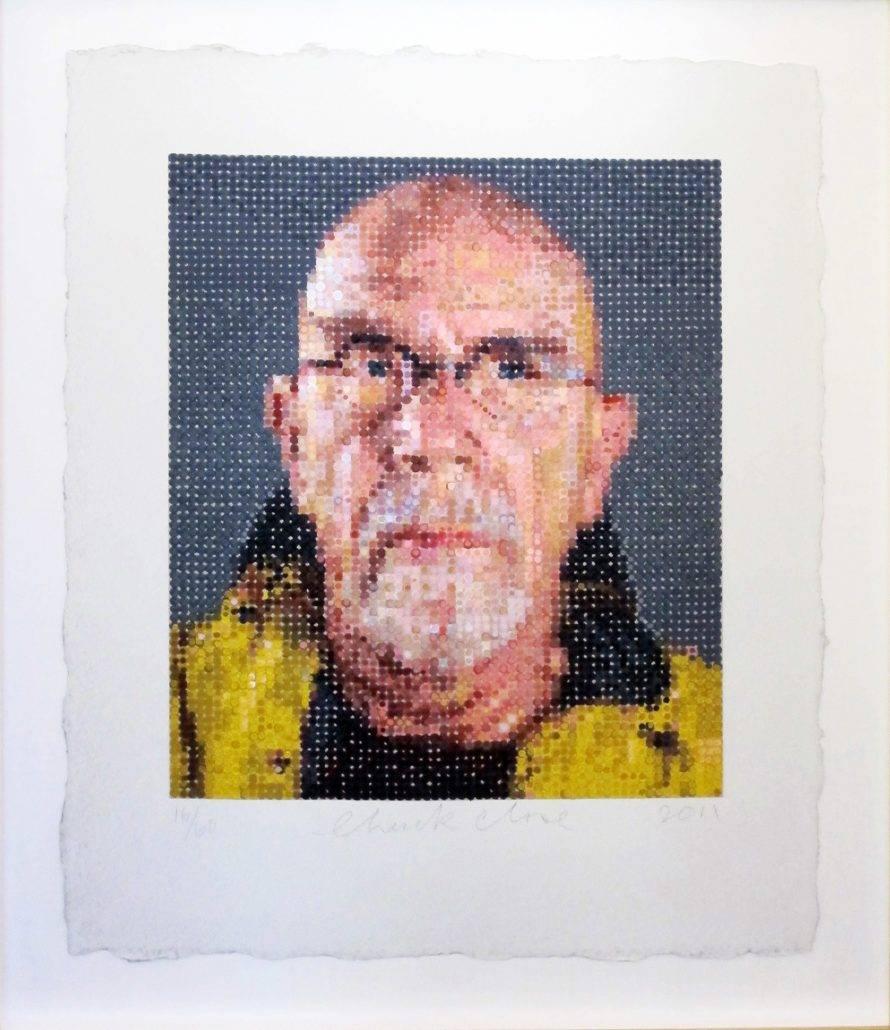 Chuck Close Print - Self Portrait (Felt Stamped)