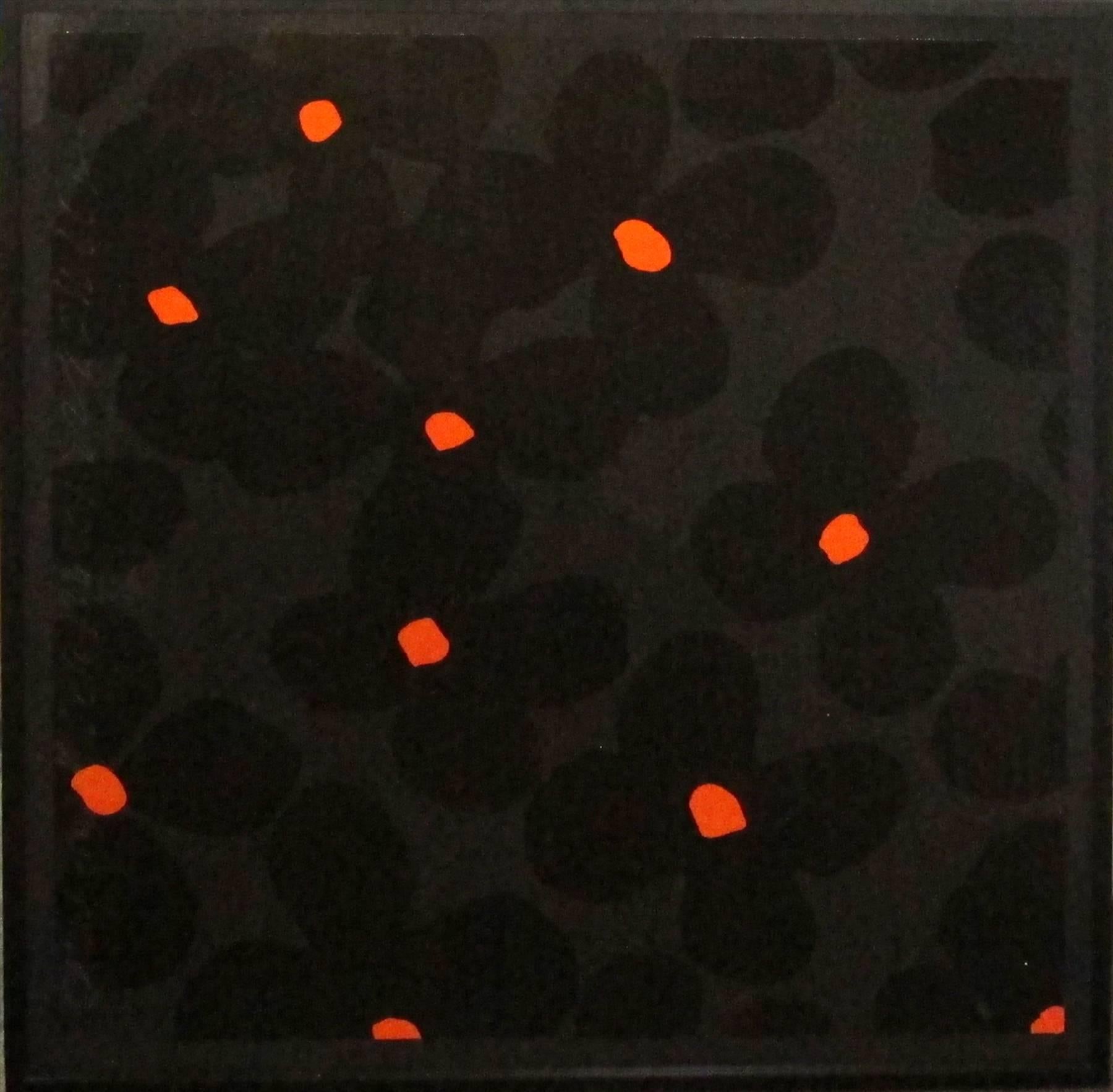 Donald Sultan Print - Orange & Black , 2011