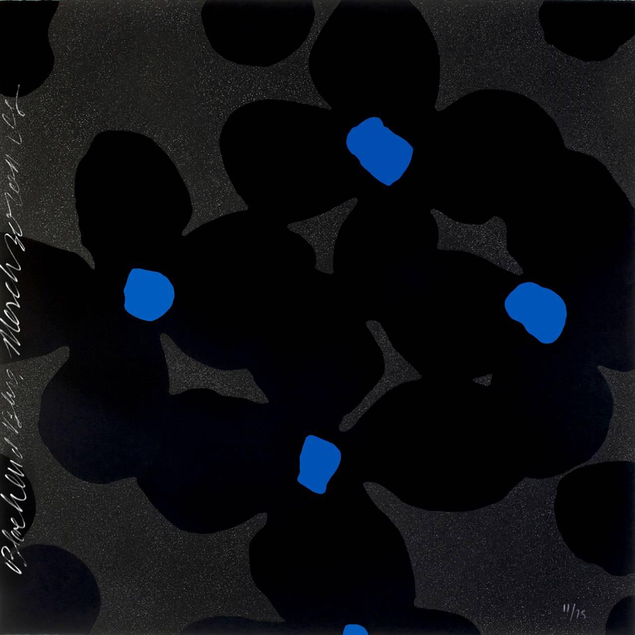 Donald Sultan Print - Black & Blues, 2011