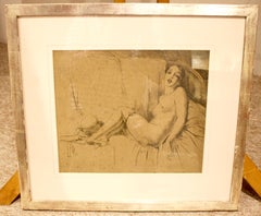 Art Deco Portrait Drawings and Watercolors