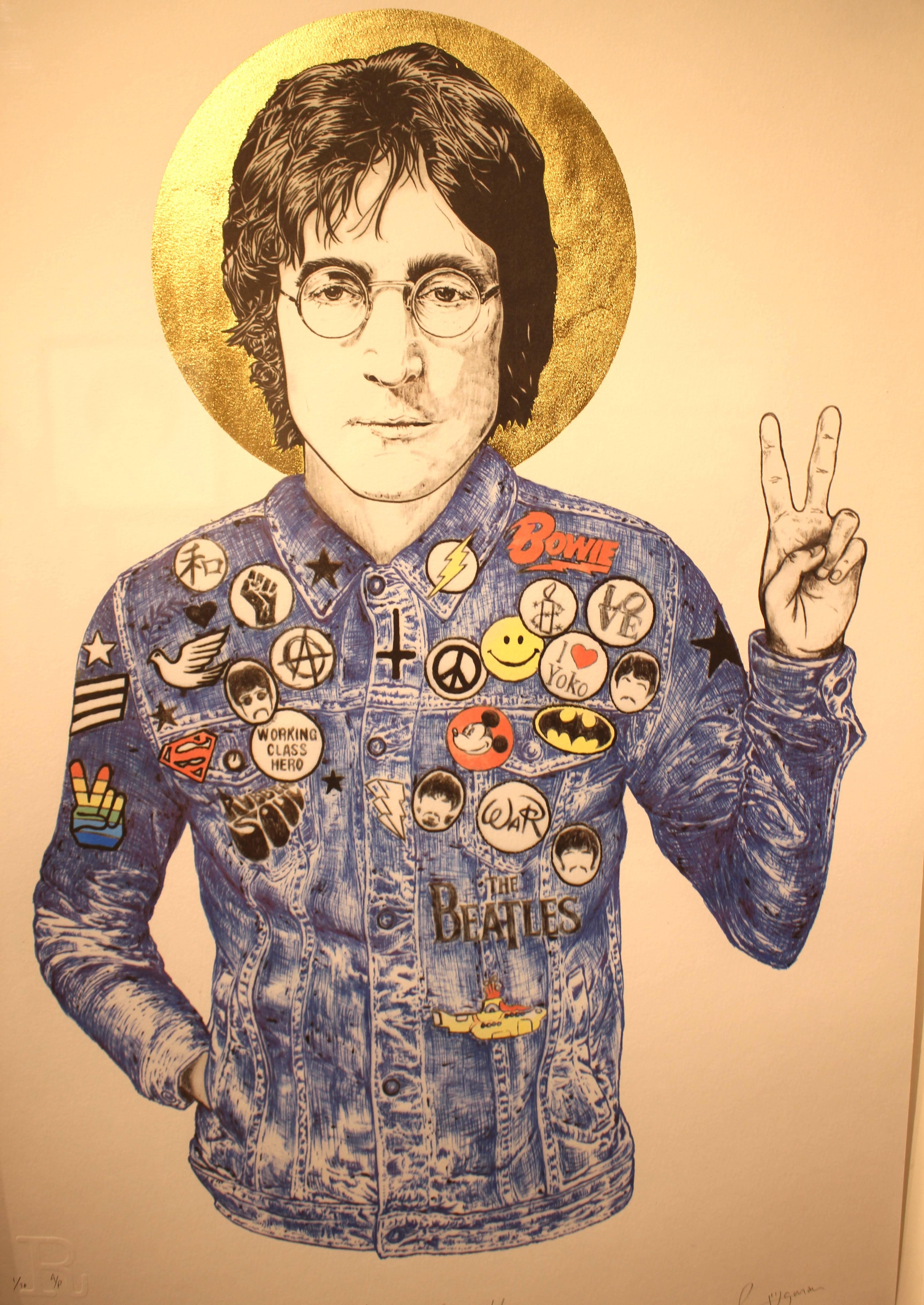 Rugman Portrait Print - Lennon "Working Class Hero" A/P 
