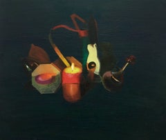 "Dark Still Life, " 2015 Contemporary Oil Painting by Meg Franklin