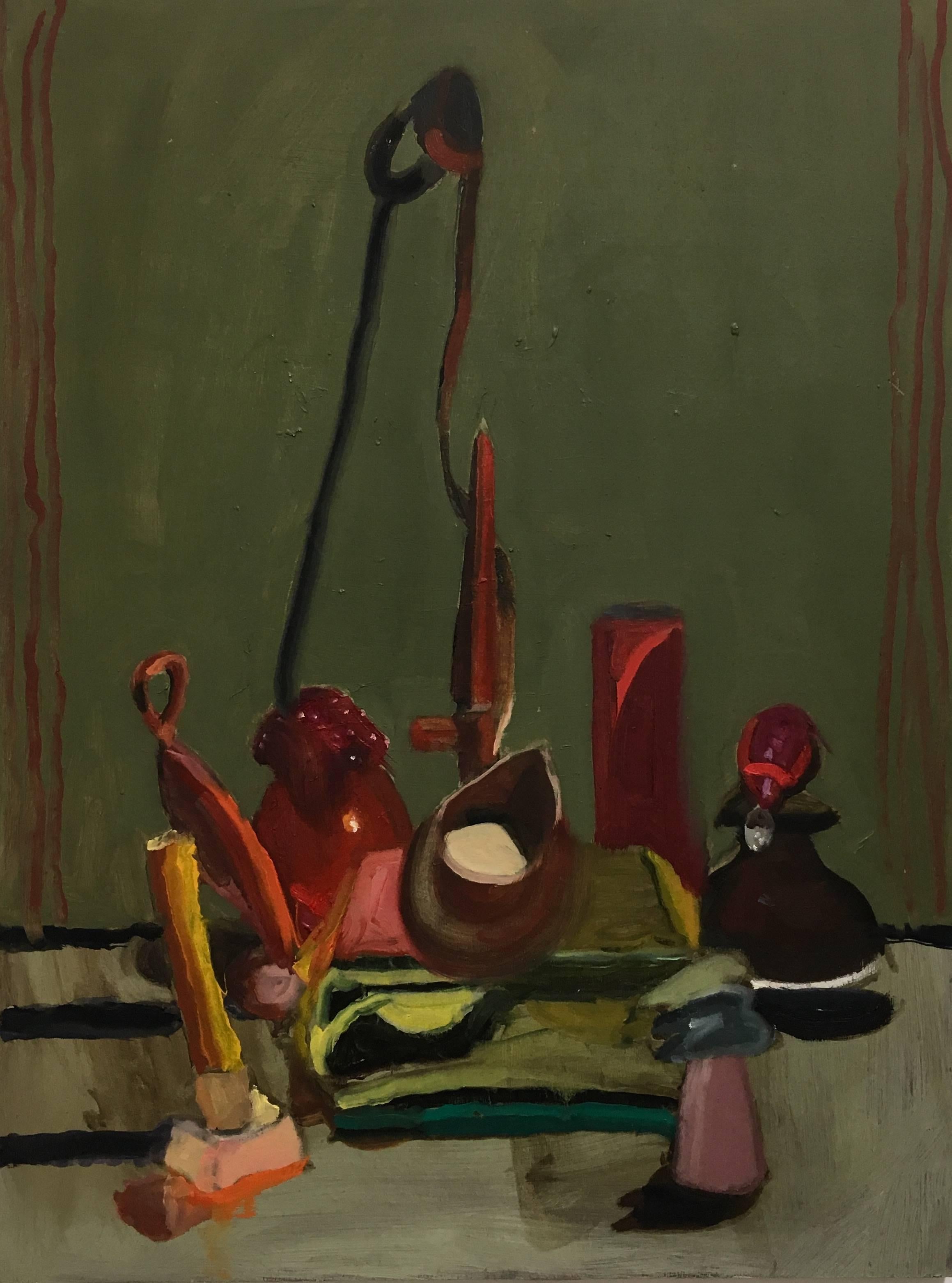 Contemporary still life oil painting by American painter Meg Franklin.

"Green Still Life," 2015
Oil on panel. 
24 x 18 in.

Meg Franklin is a Brooklyn-based painter originally from rural Northeast Georgia. She paints still lifes made up of objects