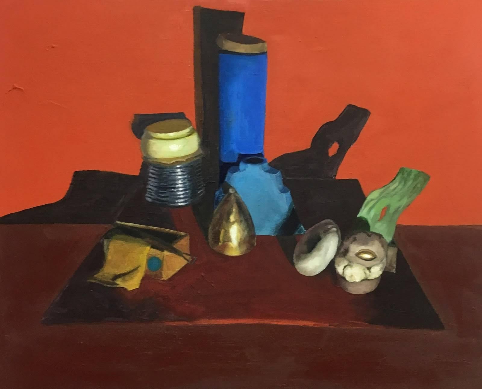 Contemporary still life oil painting by American painter Meg Franklin.

&quot;Orange Still Life,&quot; 2015
Oil on canvas.
24 x 30 in.

Meg Franklin is a Brooklyn-based painter originally from rural Northeast Georgia. She paints still lifes made up