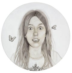 "Lilith, " 2012 Circular Oil Portrait Painting by Nimai Kesten
