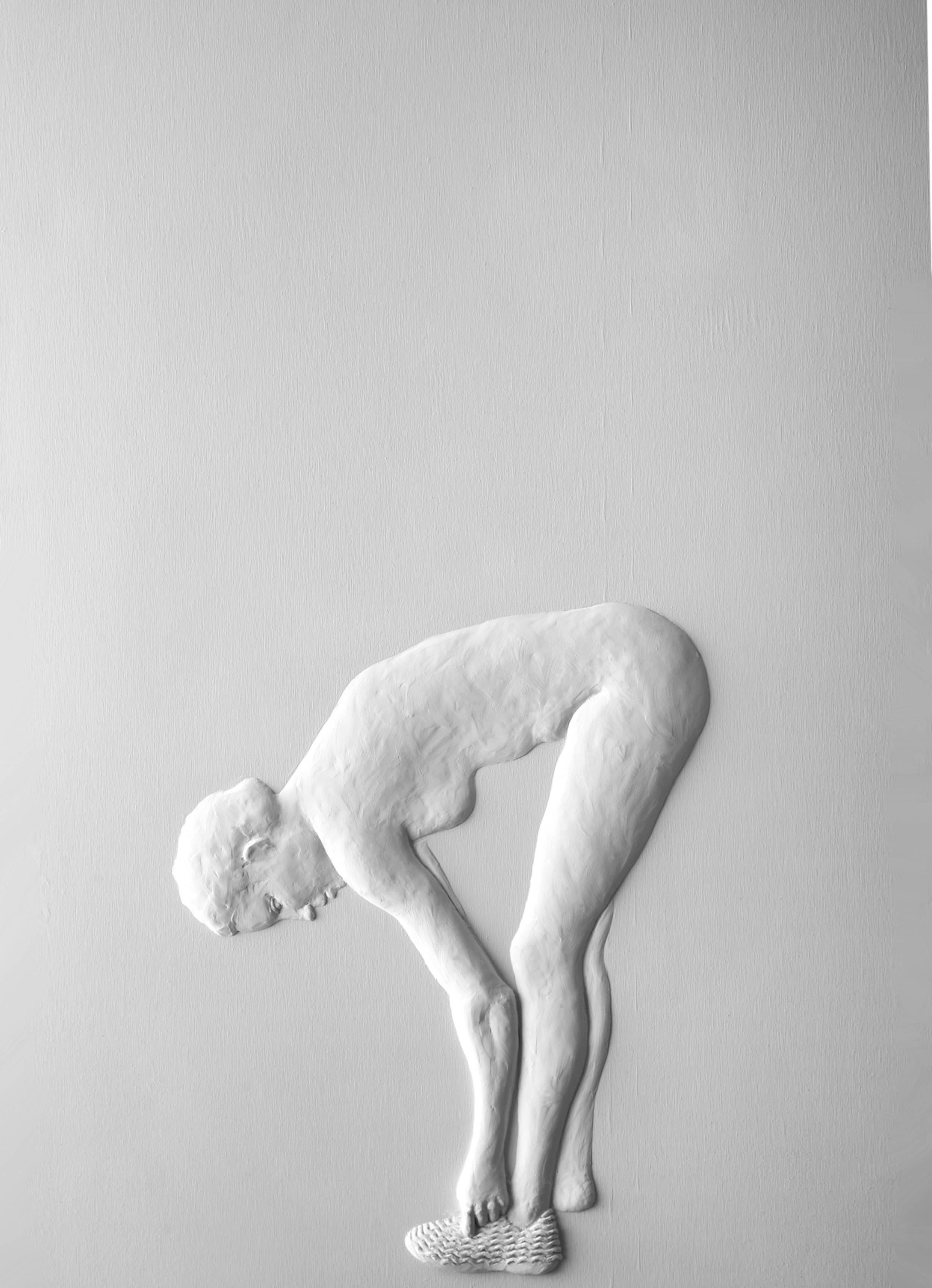 Maja Thommen Figurative Sculpture - "Miracle" Bas Relief Panel from the "Dressing" Series, 2011