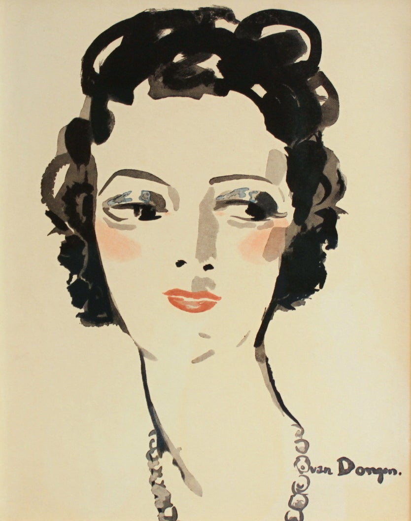 Kees van Dongen Portrait Print – Jeune Femme
