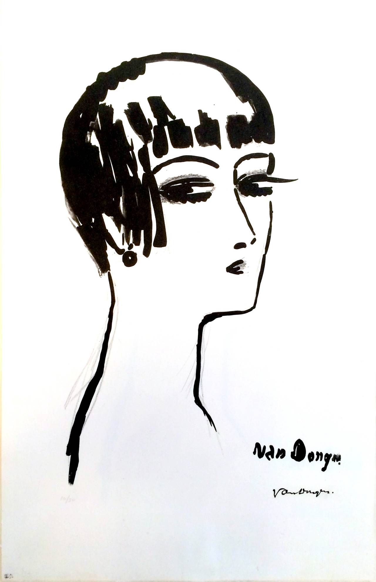 Les Cheveux Courts - 1st state - Modern Print by Kees van Dongen