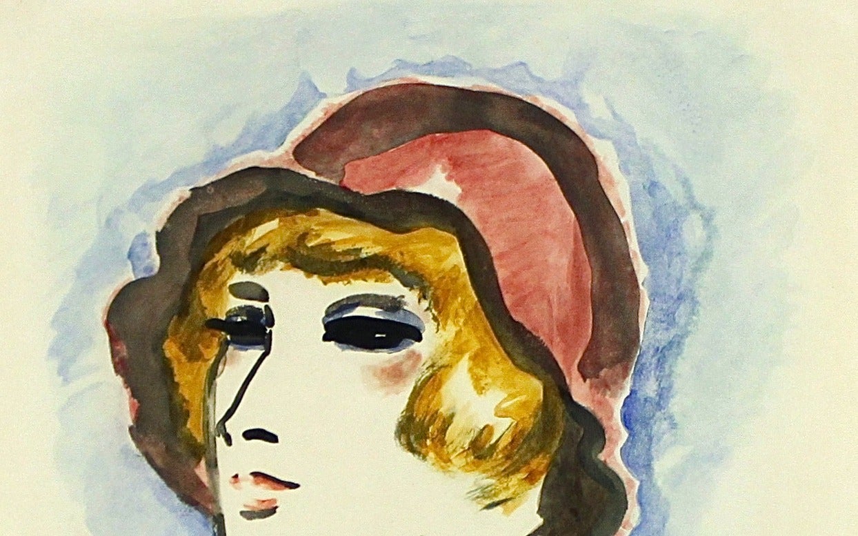 Femme au Chapeau Rouge - Modern Art by Kees van Dongen