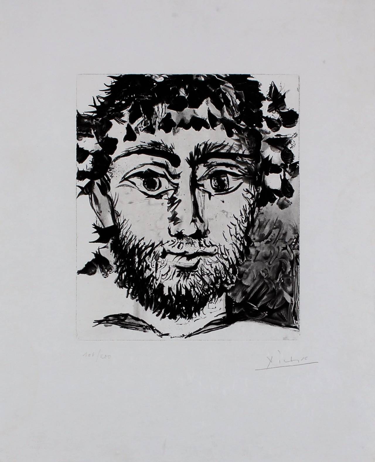 Pablo Picasso Portrait Print - Tete de Faun