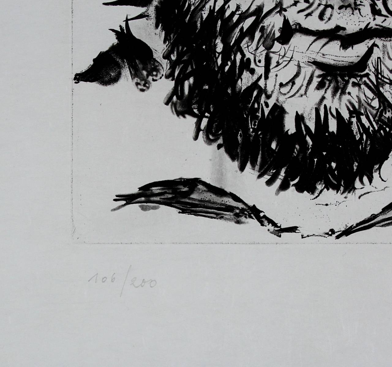 Tete de Faun - Black Portrait Print by Pablo Picasso