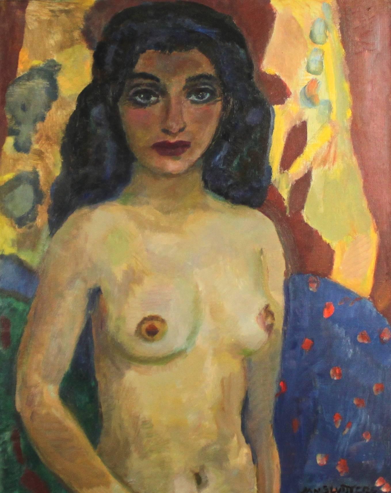Nude (Odalisque) - Painting by Jan Sluijters