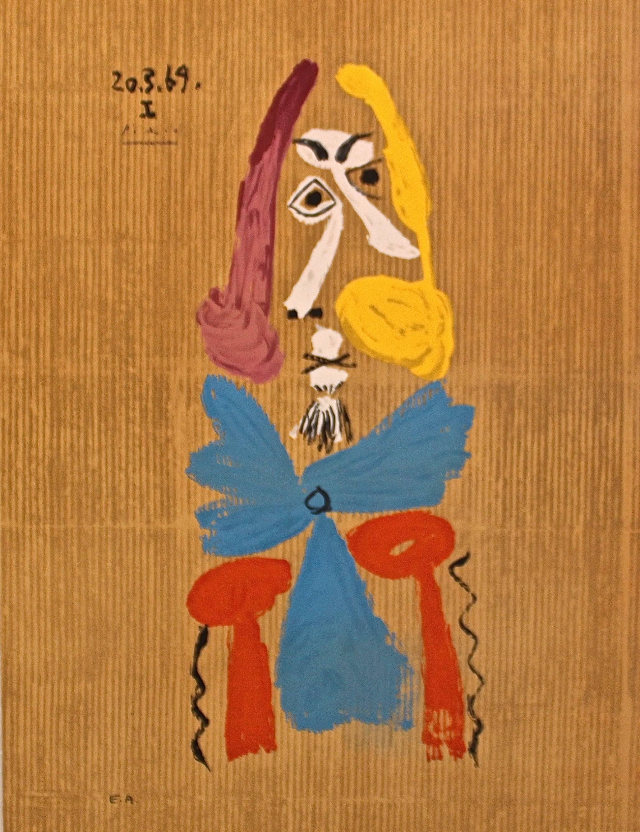 Pablo Picasso Portrait Print - 'Portrait Imaginair 20-3-69 I'