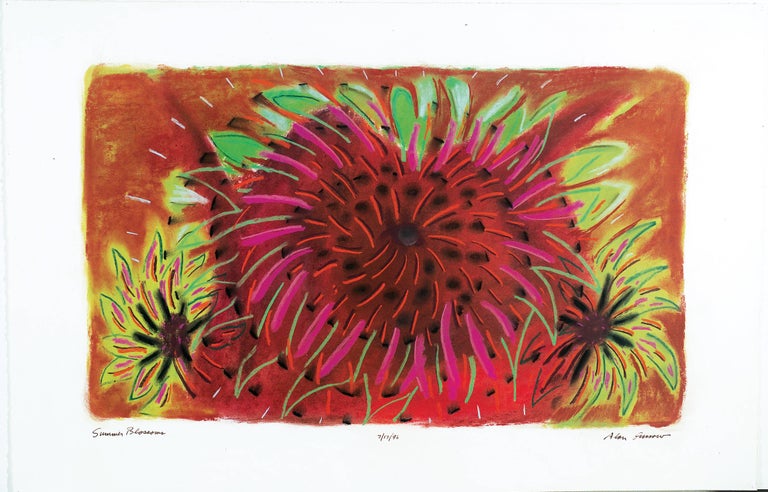 Alan Gussow Abstract Drawing - Summer Blossoms
