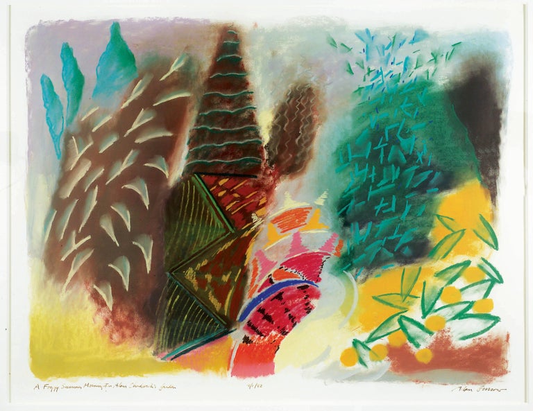 Alan Gussow Landscape Art - A Foggy Summer Morning in Alan Chadwick's Garden, 1992