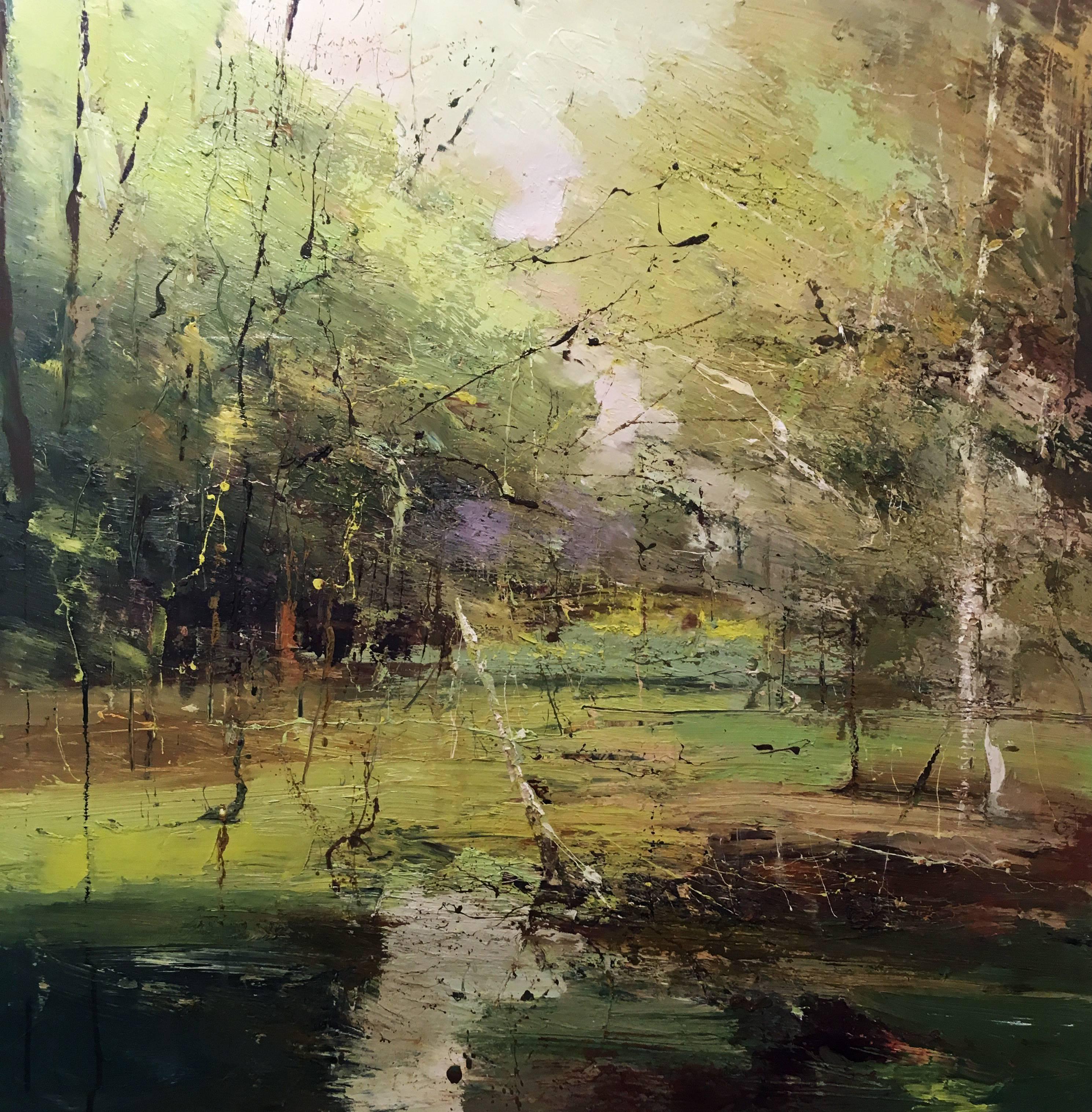 Claire Wiltsher Landscape Painting - Beyond the Surface II