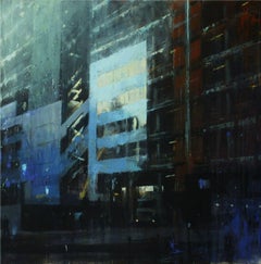 Transient Complexity -contemporary cityscape architecture painting oil on canvas