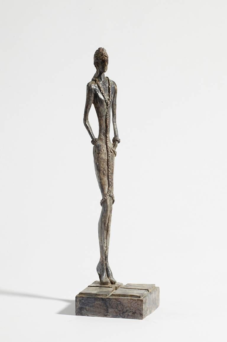 Sara Ingleby-Mackenzie Figurative Sculpture - September -contemporary figurative bronze sculpture 