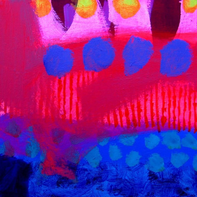 Brian Bartlett Harbour Lights Contemporary Pink And Blue