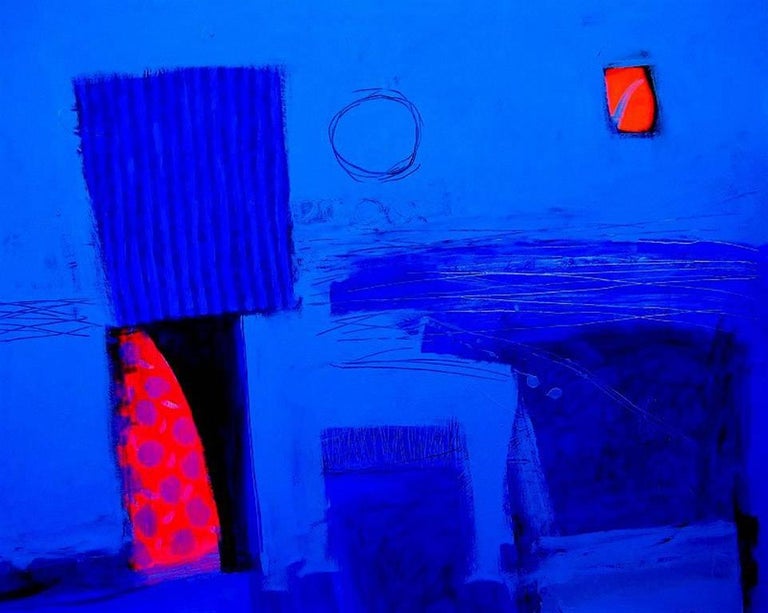 Brian Bartlett Bay Contemporary Red And Blue Abstract Painting