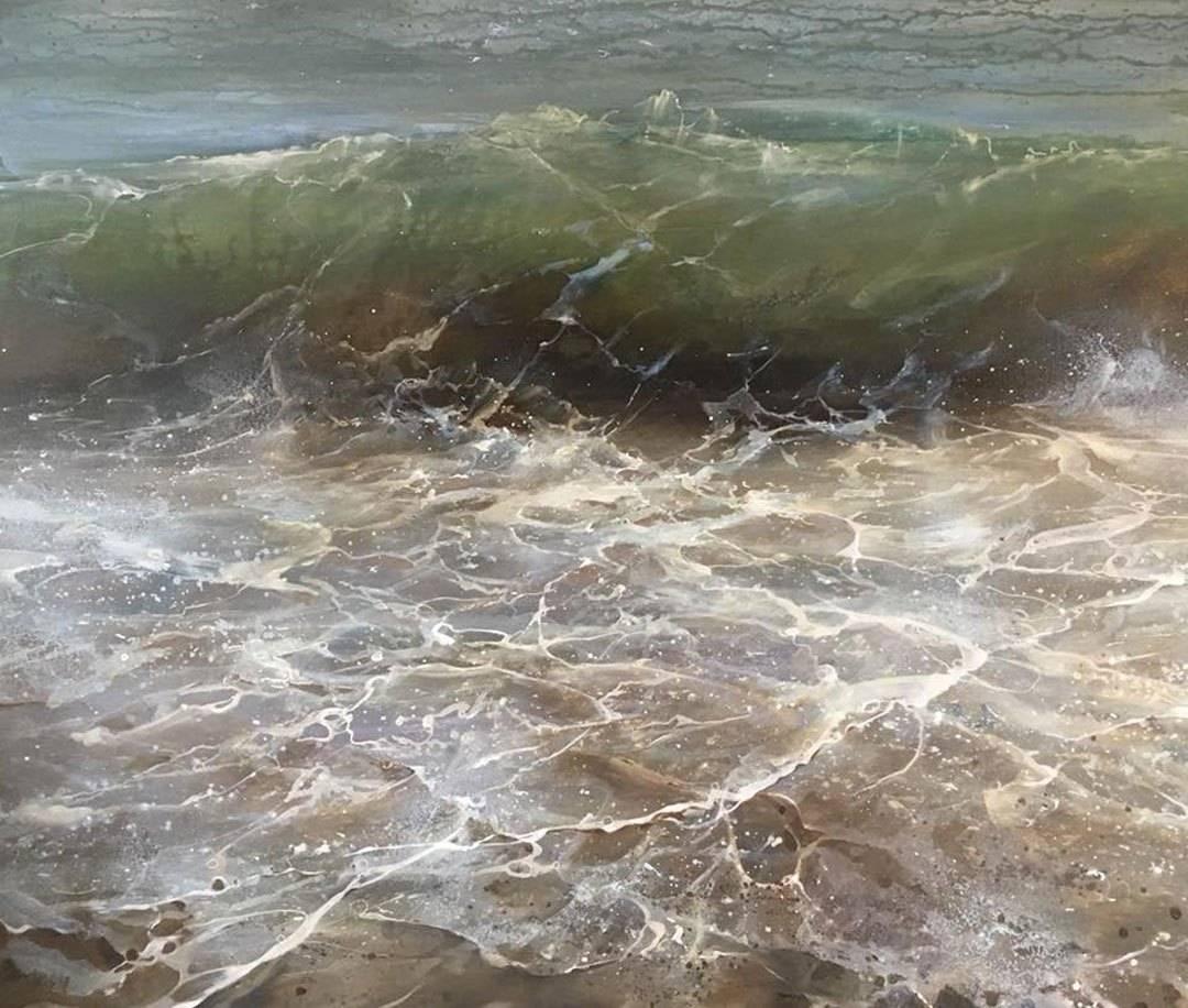 Lorna Holdcroft-Kirin Landscape Painting - Wave I