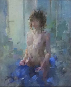 Nude with Blue Towel