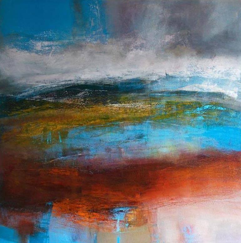 Val Hudson Abstract Painting - Elemental II