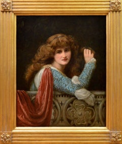 Pre Raphaelite Maiden on Balcony