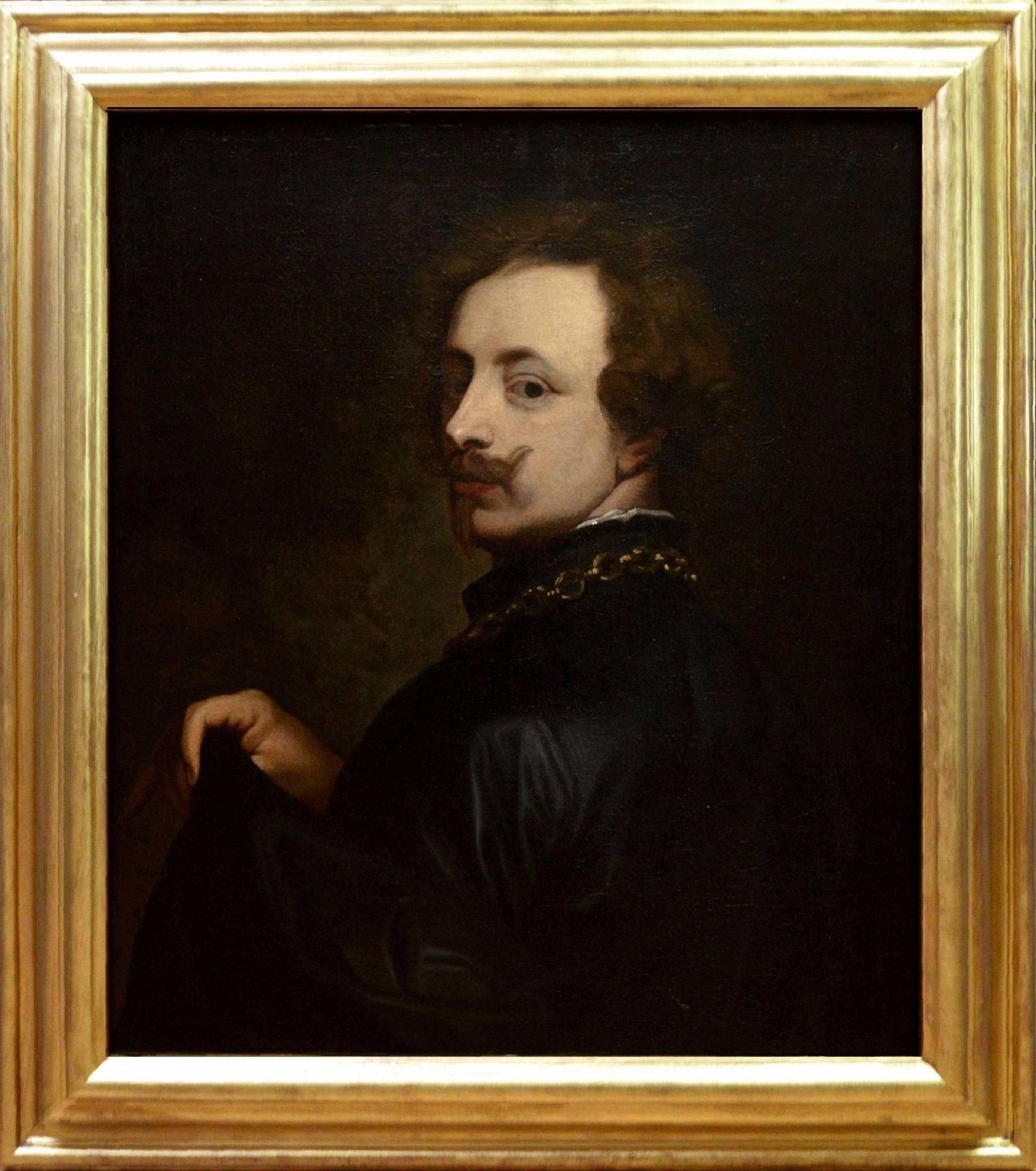 Anthony Van Dyck Portrait Painting - studio of Sir Anthony van Dyck - Self Portrait