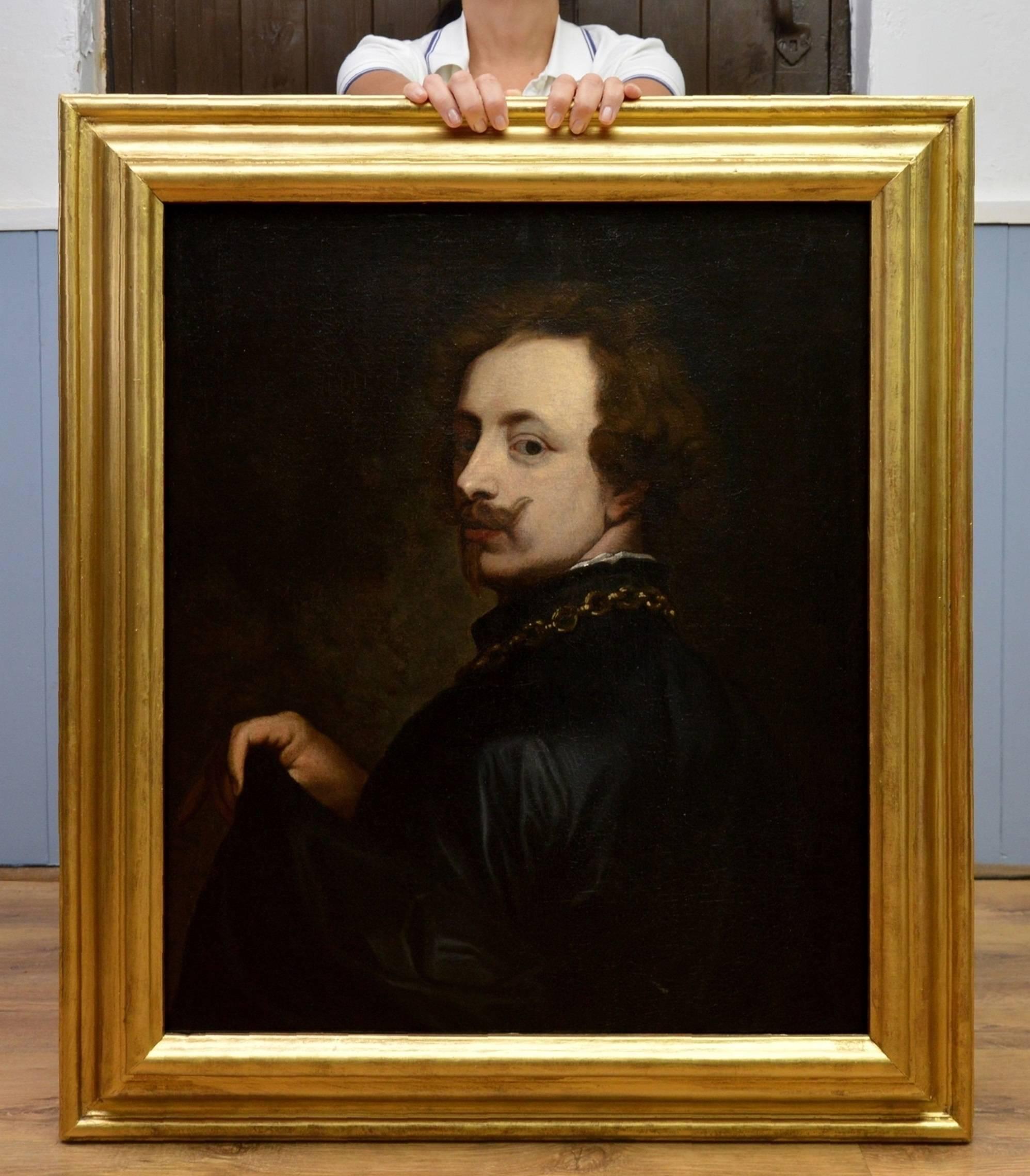 studio of Sir Anthony van Dyck - Self Portrait - Painting by Anthony Van Dyck