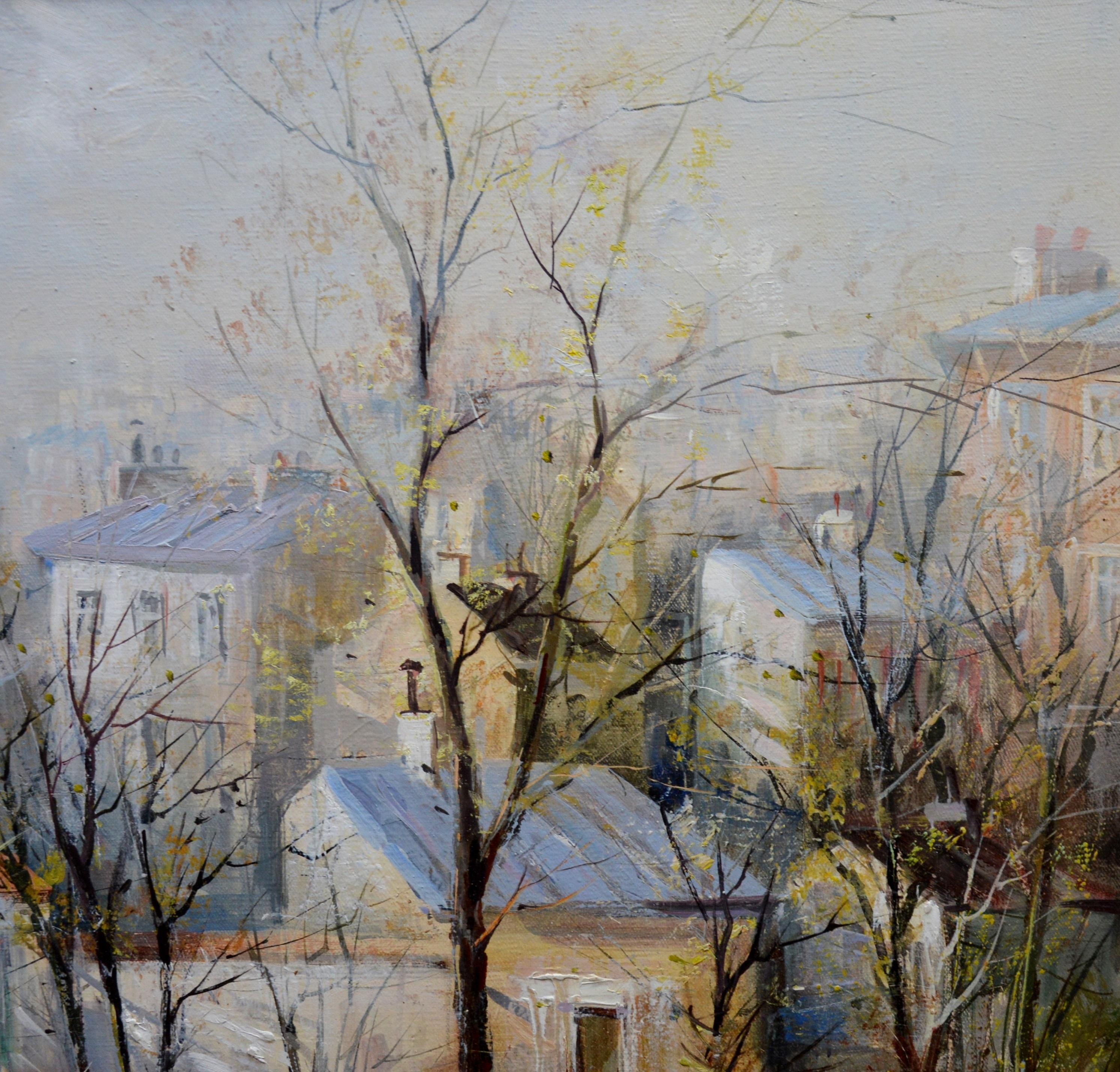 Jardin de Montmartre - French Post Impressionist Landscape Old Montmartre Paris 1