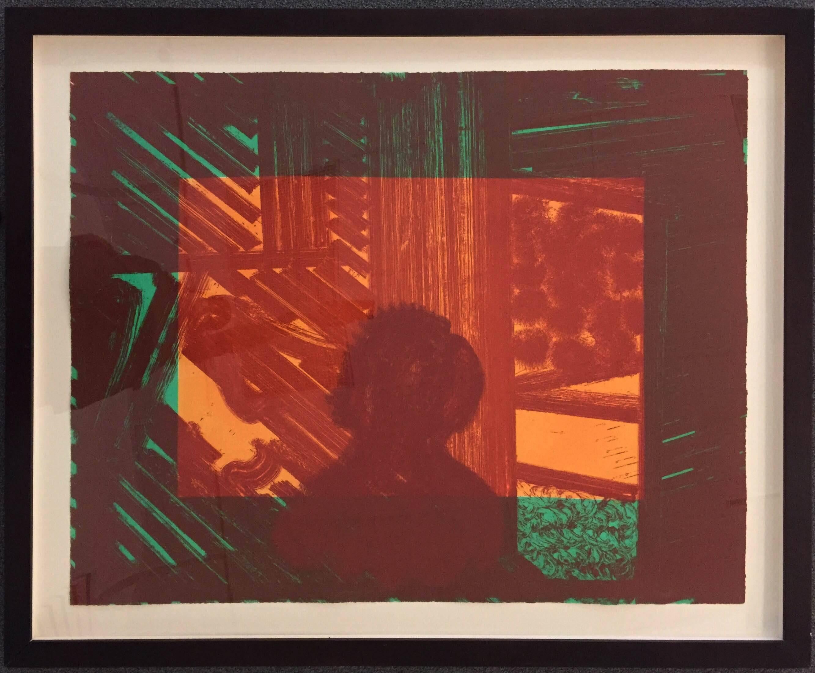 Artist and Model - Abstract Expressionist Print by Howard Hodgkin