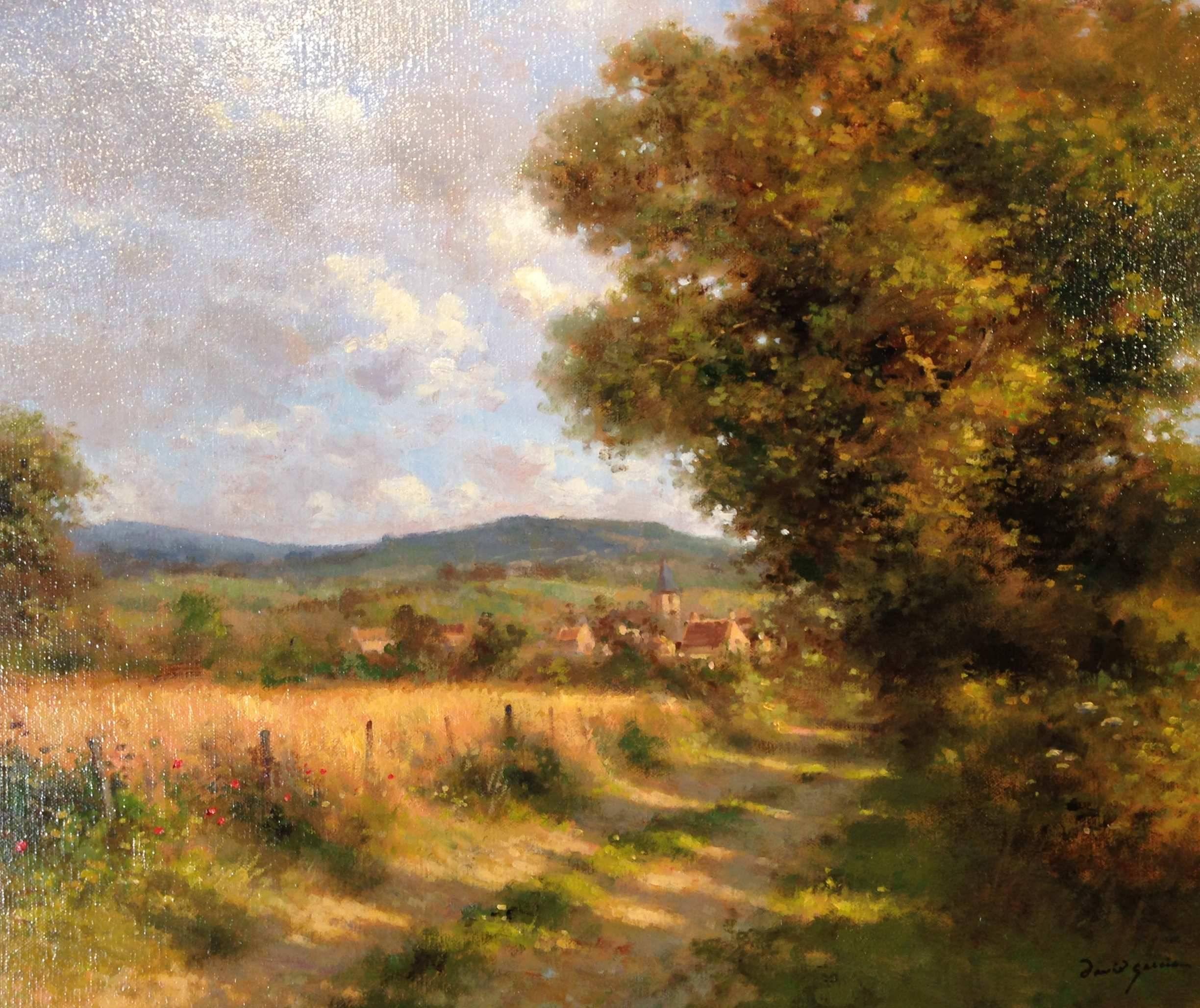 David Garcia Landscape Painting - Chemin du Village
