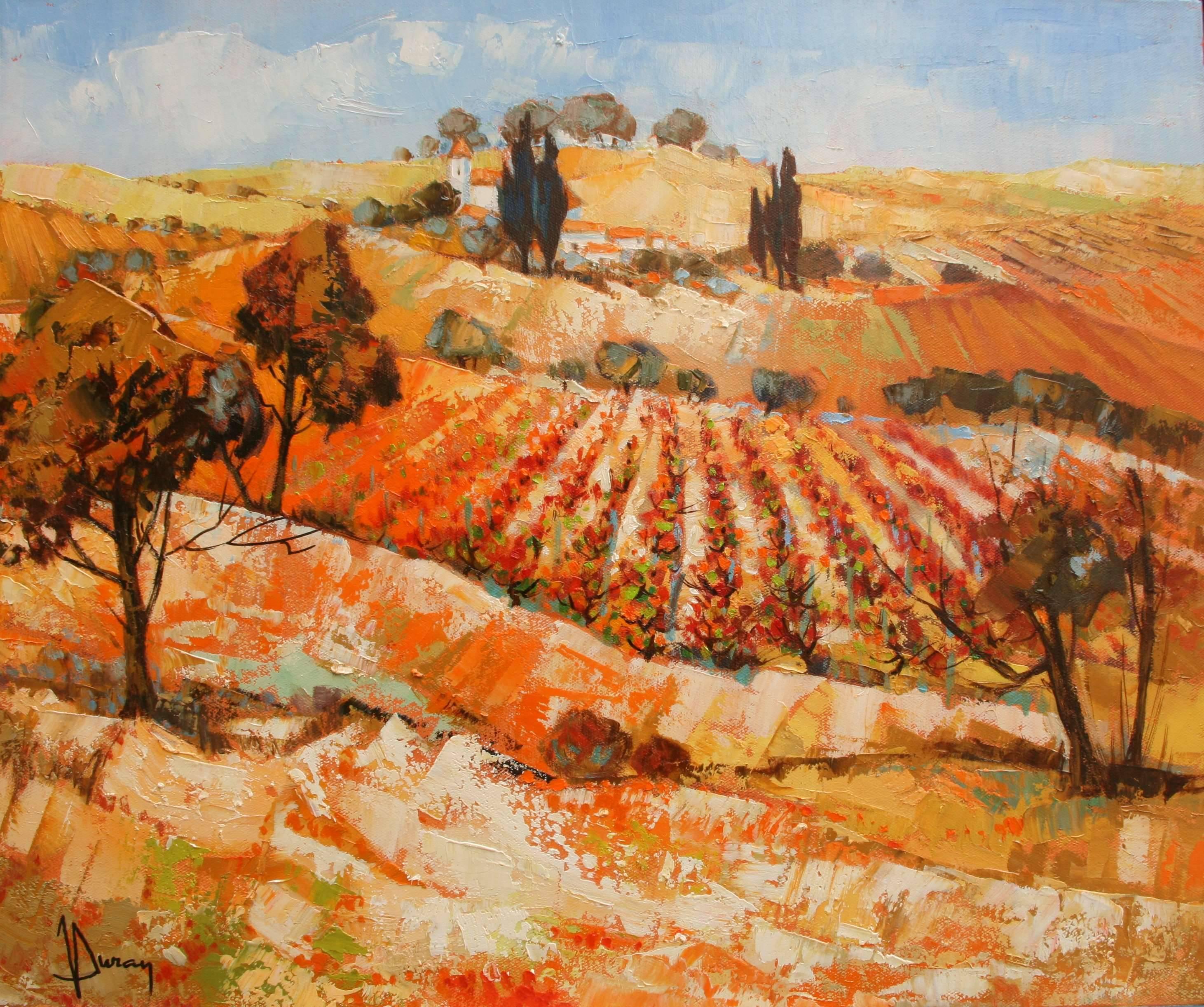The autumn hill - Painting by Jori Duran