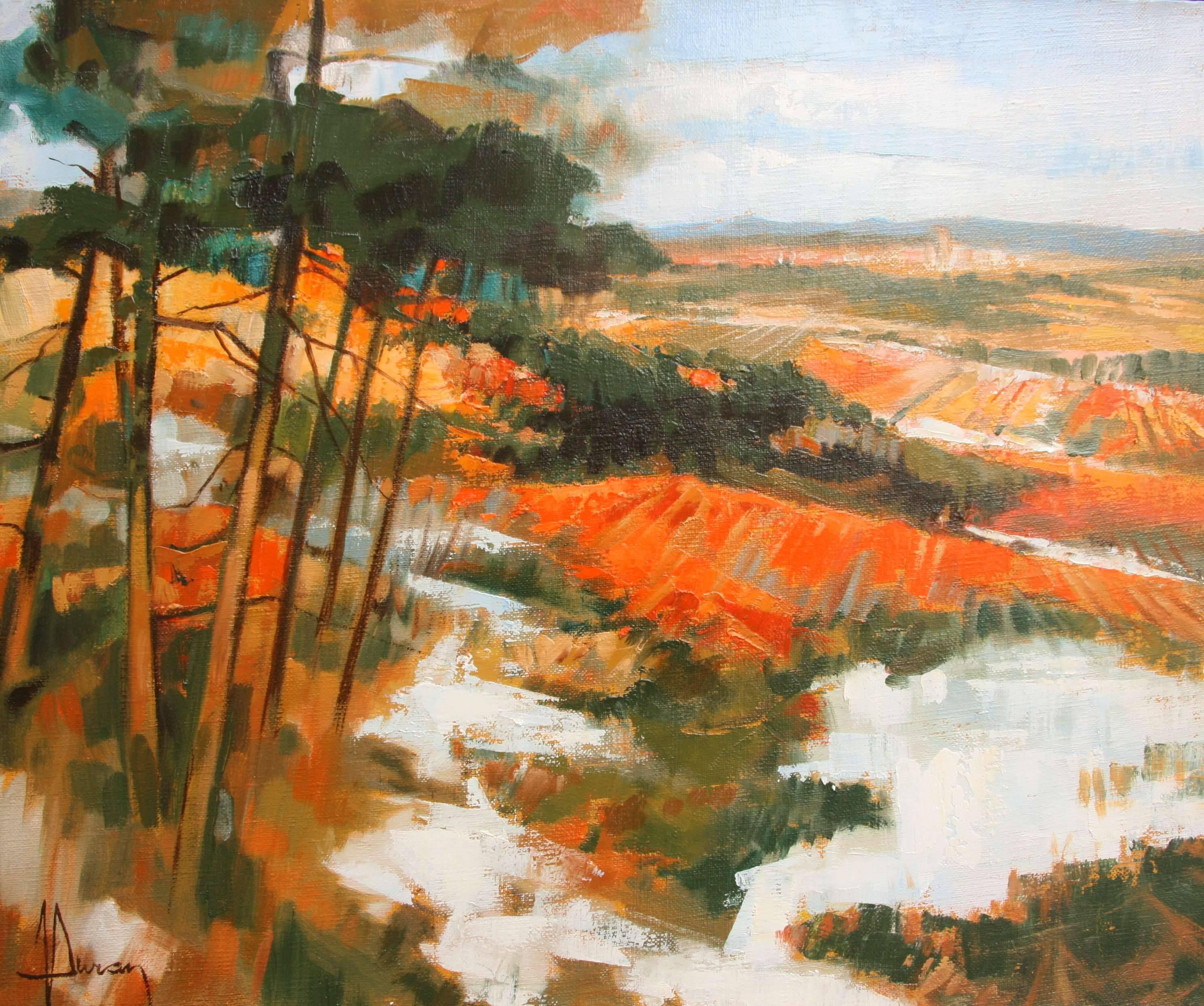 Jori Duran Landscape Painting – The stream