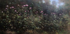 Wild flowers, post-impressionist French style landscape