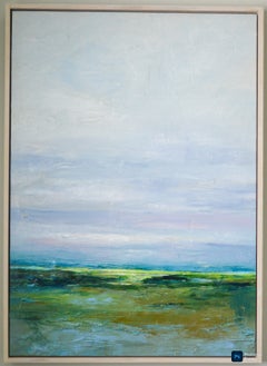 " Whispering Horizon". Coastline Landscape Mixed Media 70 x 50 cm.