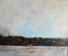 „Am Rande der Erinnerung“. Lyrische Abstraktion, Mischtechnik auf Leinwand, 82 × 101 cm